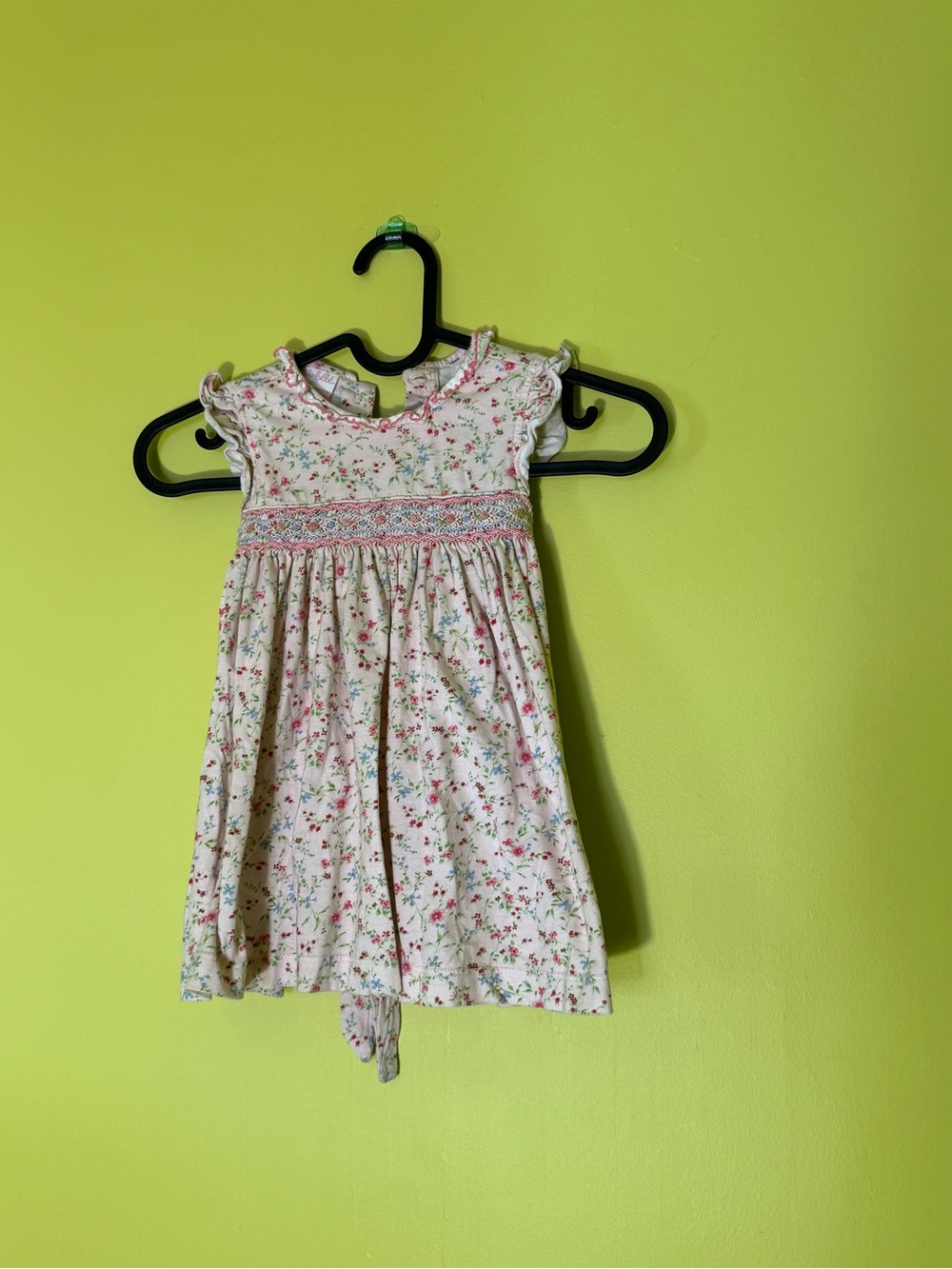 Petit Bébé floral baby smocked dress with small floral print